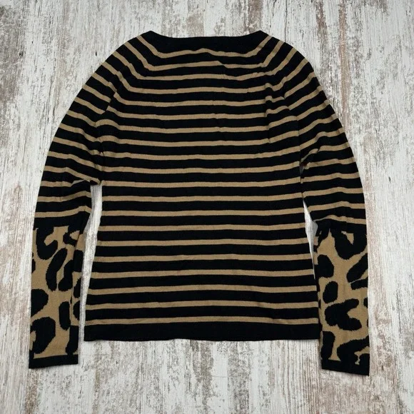 Banana Republic Long Sleeve Shirt Womens Size S‎ Animal Print Wool Blend - Picture 2 of 6